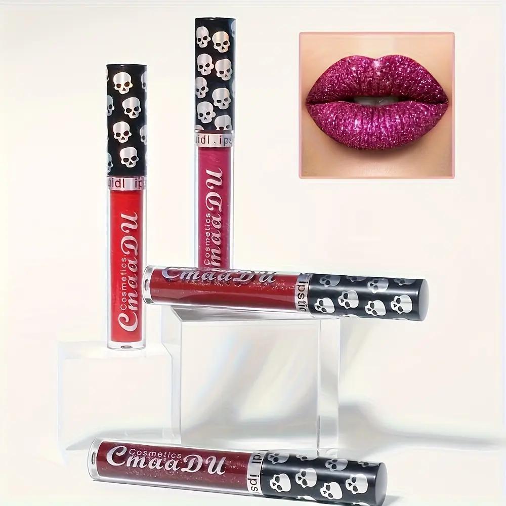 Cmaadu Lip Gloss With 4 Skull Heads Easy To C