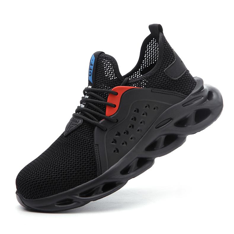 Летняя защитная обувь, Удобный стальной подносок, Ударопрочная и Пункциестойкая, Износостойкая обувь для трудовой охраны для строительной площадки