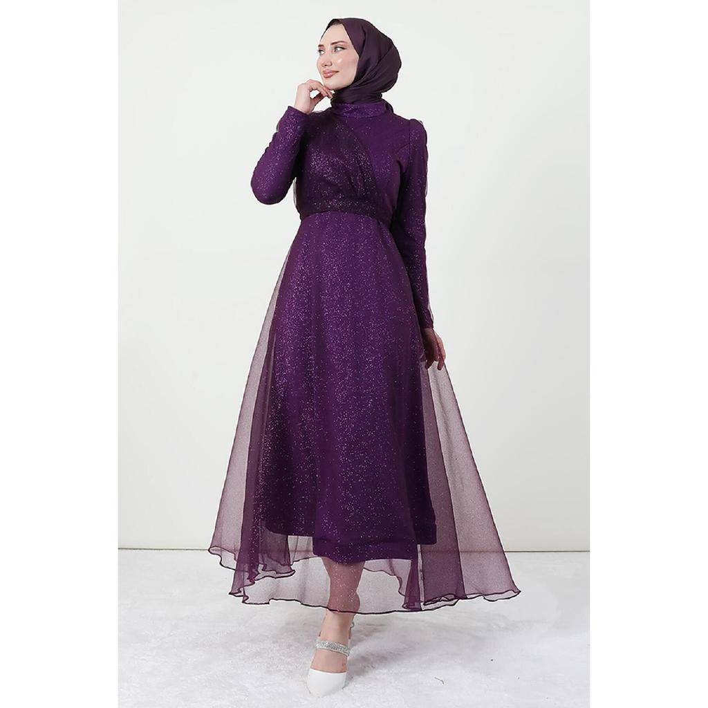 Alara Hijab Evening Dress Navy Blue