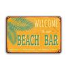 Пляжная жестяная вывеска, винтажный постер, летняя металлическая пластина, художественный настенный декор для Тики-бара, пляжного дома, приморского клуба серфинга, настенная жестяная вывеска