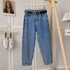 Spring Summer Women's Retro Jeans High-Waist Loose Jeans  Lightweight Slim Fit Carrot Pants