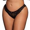 CLAIRE Plus Size Black Lace Panties - Le Désir - Thongs and Panties
