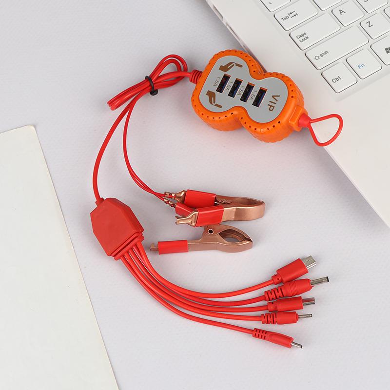 1 шт. Универсальное зарядное устройство для мобильного телефона с USB-интерфейсом, 4 USB, многофункциональная клипса, аксессуар для DIY