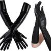 Взрослые длинные лаковые перчатки для косплея в готическом стиле, для клубных выступлений, аксессуары для костюма на Хэллоуин, сексуальные облегающие перчатки