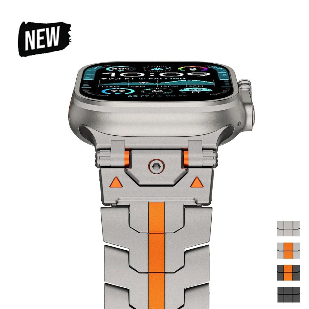 Металлический ремешок из нержавеющей стали для Apple Watch Band Ultra 2/1 49 мм 10 9 8 7 46 мм 42 мм 41 45 мм Мужской браслет для Iwatch 6 5 4 SE 44 мм