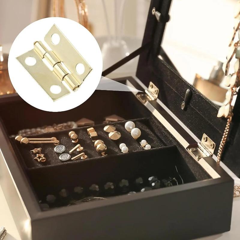 Миниатюрные петли для кукольного домика, складная петля 180 градусов, DIY поделки, деревянная шкатулка для украшений, миниатюрная мебель, шкаф, петли для шкафчика со винтом