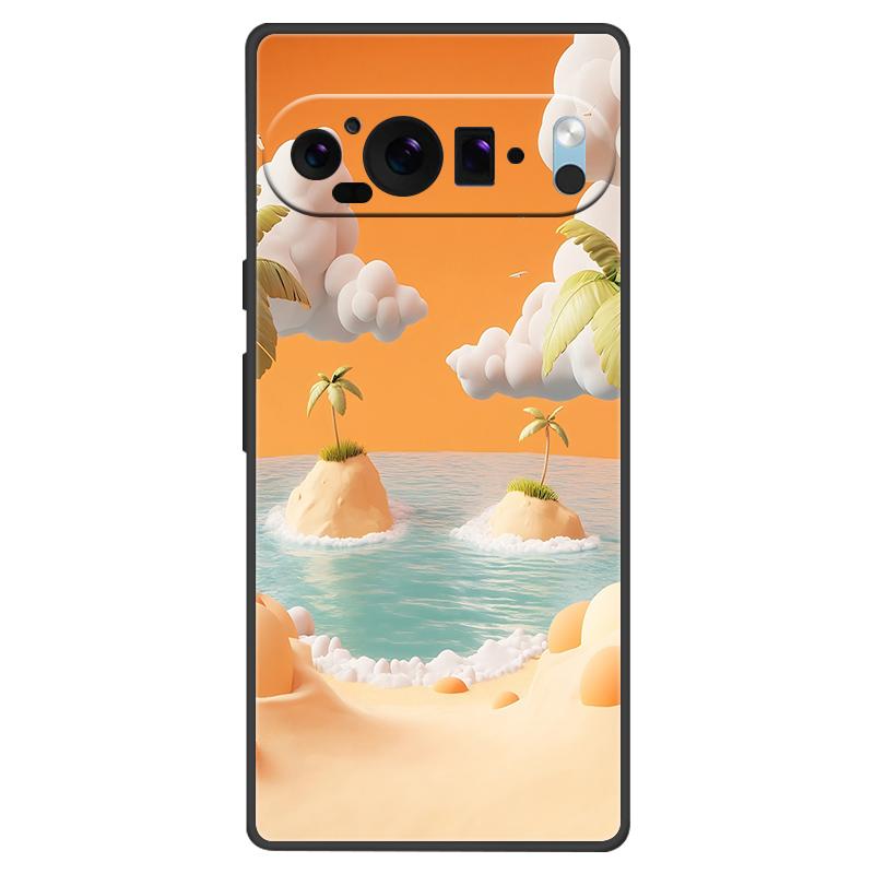 For Google Pixel 9 Pro XL Case Cool Painted Silicone TPU Soft Cover For Googe Pixel 9 9 Pro 8A Cases Black Protective Shells