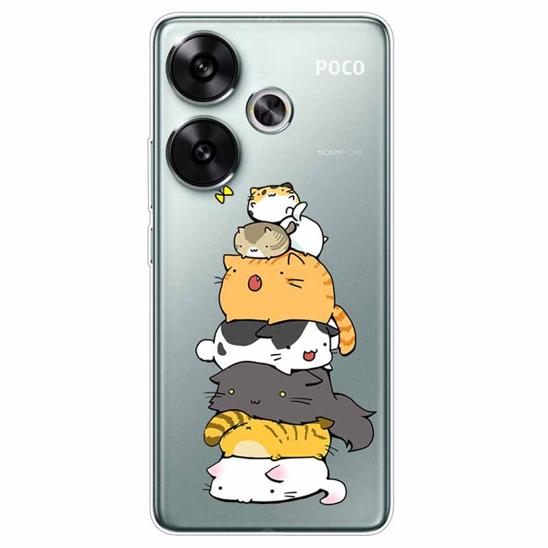 Для Xiaomi Poco F6 Чехлы Мягкие Прозрачные ТПУ Силиконовые Задние Крышки Телефона Для Xiaomi Poco F5 Чехлы Redmi Turbo 3 Прозрачные Защитные