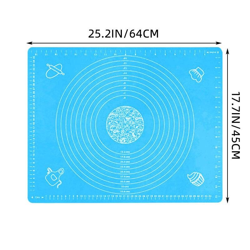 Антипригарный силиконовый коврик для выпечки, аксессуары для выпечки, многоразовый раскаточный коврик для инструментов для теста, кондитерских изделий, моющийся столовый лист