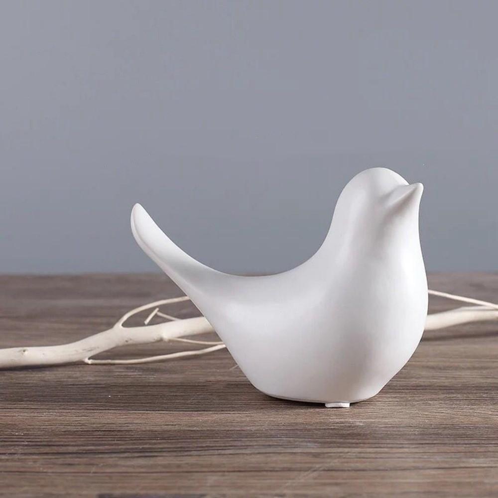 Accessories Modern Black White Ceramic Nordic Style Bird Sculpture Figurines Statue Ornaments