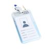 Двусторонний прозрачный держатель для ID-карты с ремешком для студенческих билетов и проездных