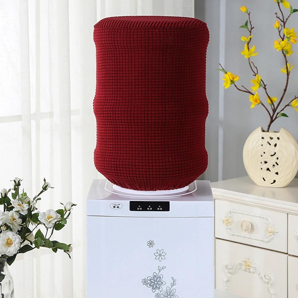 Reusable Water Dispenser Bucket Sleeve Solid Color Dust Cover Water Dispenser Cover  Living Room