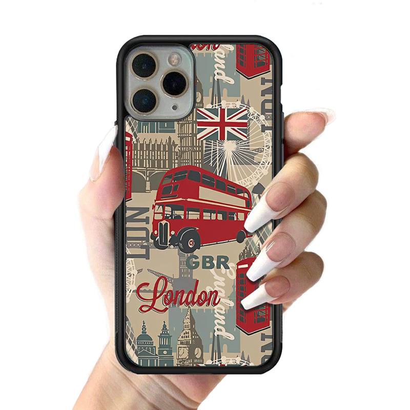 YNDFCNB Чехол для телефона с флагом Англии, Великобритании, силиконовый чехол из ПК+ТПУ для iPhone 11 12 13 Pro Max 8 7 6 Plus X SE XR, жесткие чехлы