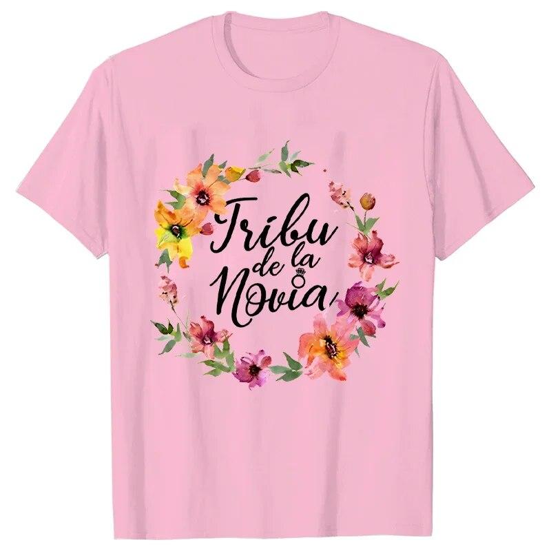 Французская футболка Evjf для испанского свадебного душа, футболка для невесты, футболка с цветочным принтом, девичник, друзья, женская одежда для девичника