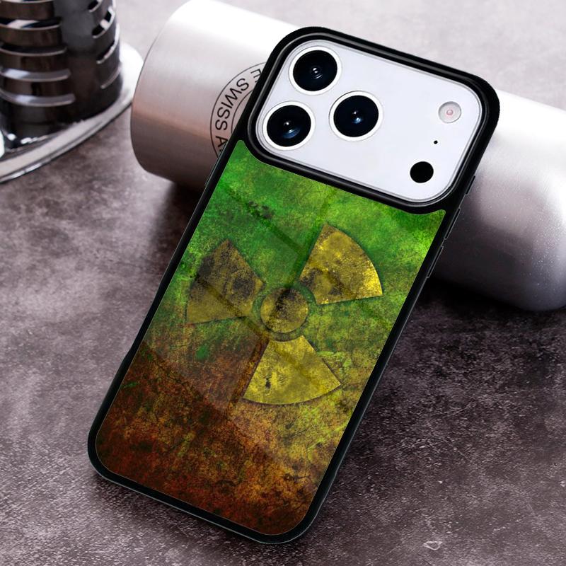 Nuclear Radiation Emblem Phone Case for iPhone 17 16 15 Pro Max Air 14 13 12 11 Plus Shockproof Capa Cover