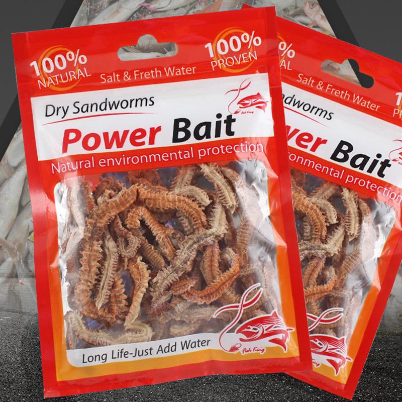 100% Натуральный Сушеный Морской Червь 10Г Рыболовные Приманки Для Уличной Рыбалки Турнир Соблазнительная Пища Для Ловли Карпа Для Зимней Подледной Морской Рыбалки
