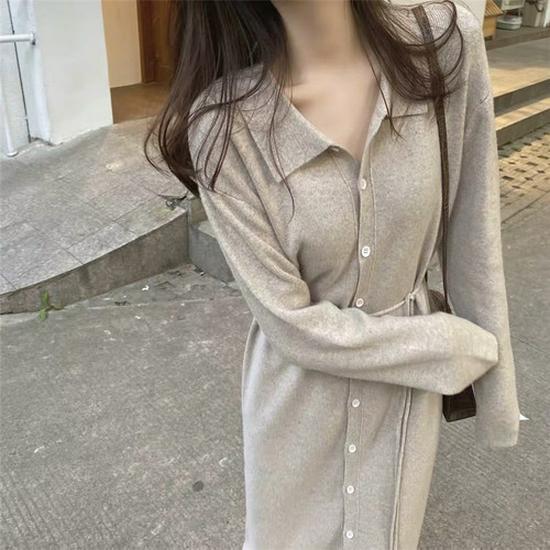 Women's Early Autumn 2025 Two-Piece Knit Shirt - Stylish Fall & Winter Top