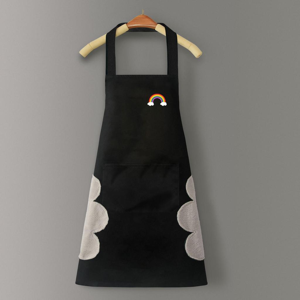 Women's Waterproof PVC Apron with Cooking Sleeves - Oil-Proof, Customizable, Half-Length Waist Design