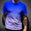 New Summer Men's Fashion T-shirt Gradient Looks Good Printed Men's T-shirt Top