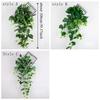 Plastic Fake Hanging Plants Handmade Artificial Realistic Vine Plants Decorative Lifelike Fake Tree Leaves Garden Decor