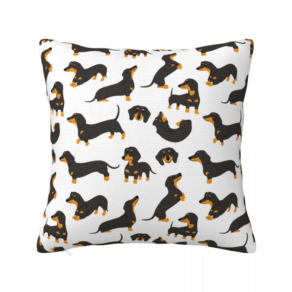 Dachshund Square Pillow Cases Dog Cushion Cover Novelty Decorative Pillowcover for Car 4545cm