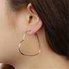 EK2095 New Fashion Hollow Peach Heart Earring Metal Plating Ornaments Simple Dangle Ear For Women Copper Brincos Jewelry