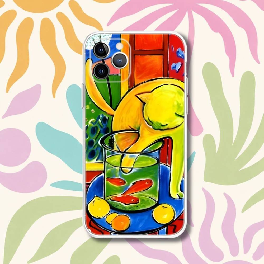 H-Henri Matisse Paintings Art Phone Case For iPhone 17,16,15,11,12,14,13 Pro Max Plus Mini X,XS,XR,7,16E Air Transparent Fundas