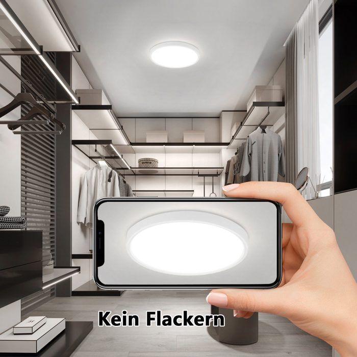 Plafonnier LED NETTLIFE 22 cm plat 15W 6500K (blanc froid)