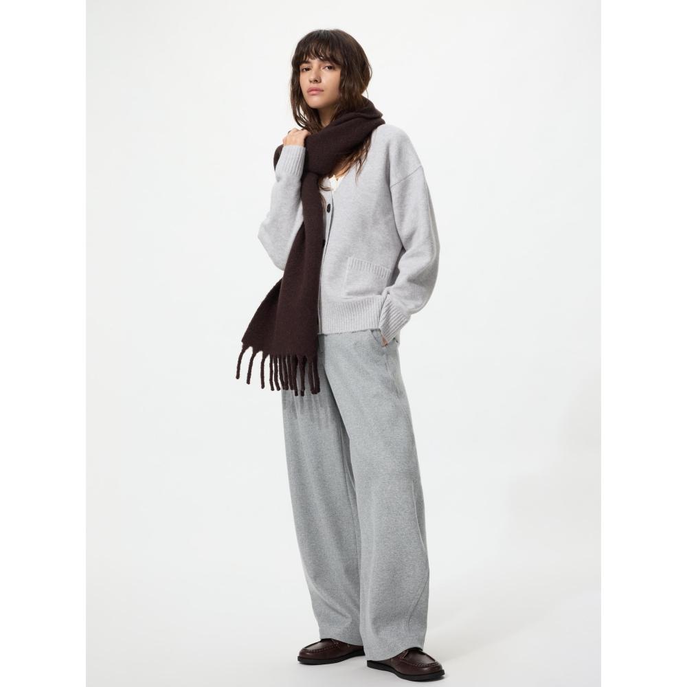 Uniqlo Японские брюки из фактурного джерси с широкими штанинами