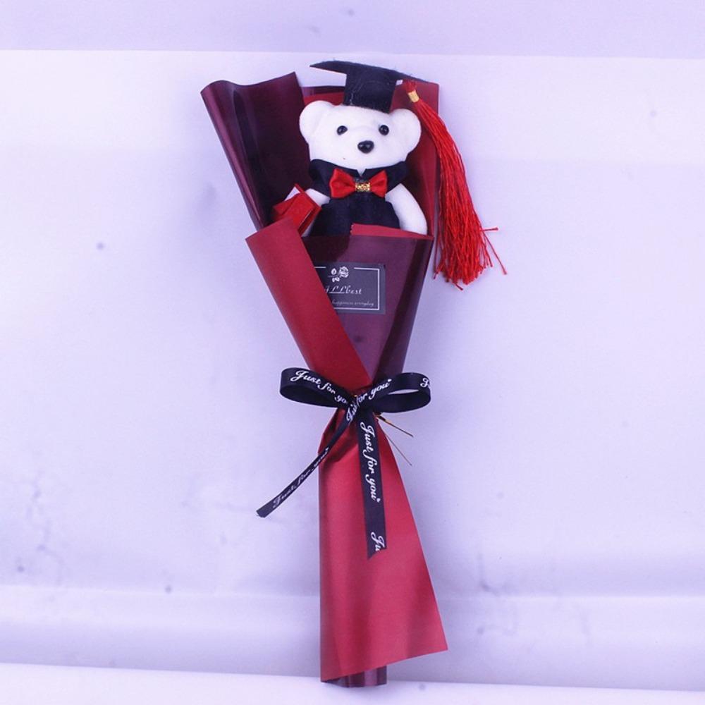 Plush Bear Bear Plush Bouquet Bouquet Decoration Doctoral Bear Toy  Graduation Season
