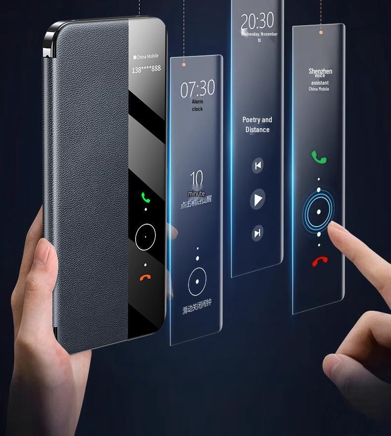 Чехол-книжка Huawei Mate80RS с умным окном и магнитной застежкой - Защитный чехол