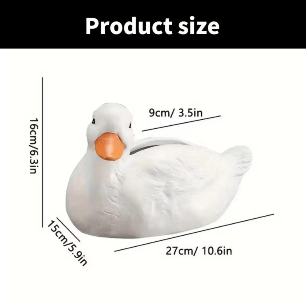 Water-proof Resin Duck Tissue Box Hollow Bottom Creative Paper Storage Case Living Room