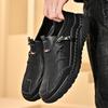 Fashion Men Casual Leather Loafers Handmade Outdoor Casual Trainers Fashion Driving Flats Leisure Walk Skateboard Footwear Comfy Sneaker
