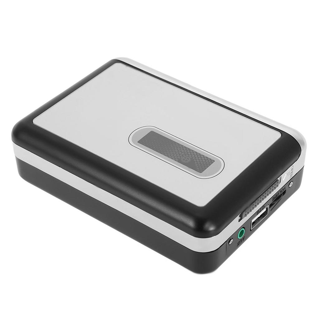 Конвертер кассеты в MP3, сохранение на USB-флеш-диске, автономное записывающее устройство с автоматическим разделением на разделы и наушниками, черный с серым