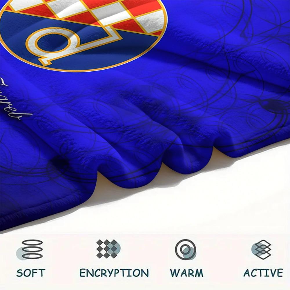 GNK Dinamo Zagreb Flannel Blanket, High quality Comfortable for All Seasons, Home Decor, Warmth and Comfort