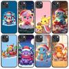 B-74 Christmas Pokemon Black Case for Redmi 10A 10C 12C 13C 9A 9C 9T A3X Note 10 9 9S 10S iPhone 11 12 13 14 15 16 X XS Pro Max Mini 7 8 Plus XR