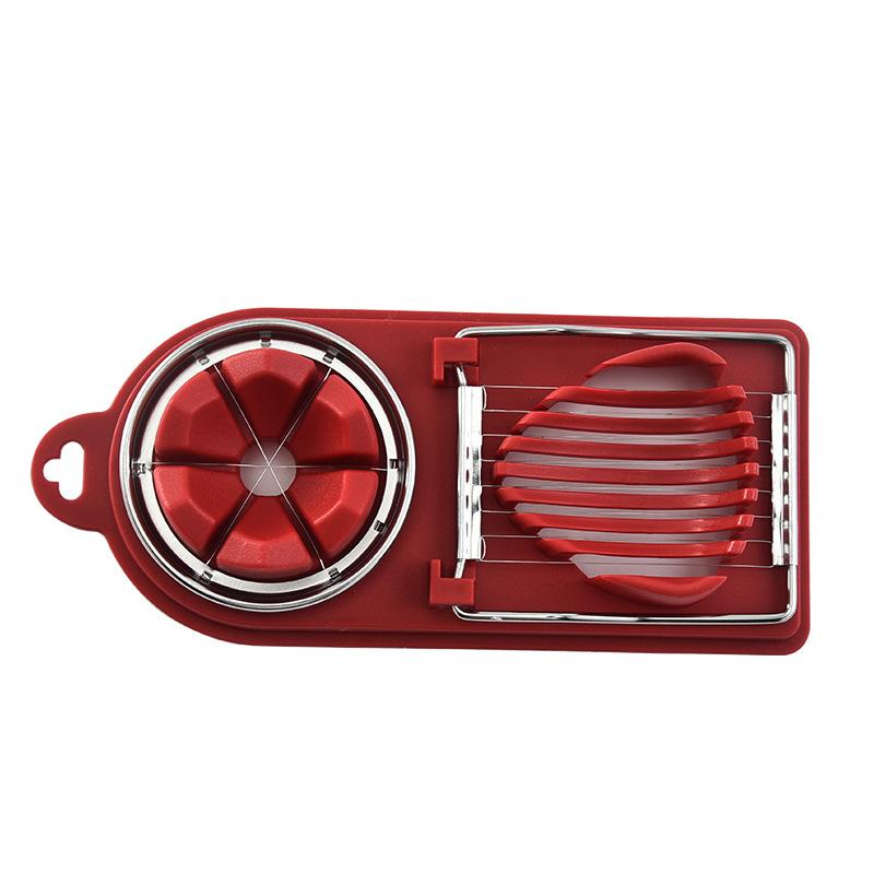 1PC Stainless Steel Egg Cutter Egg Slicers Multifunctional Fruit Vegetable Cutting Kitchen Accessories Slicing Cooking Tools 2