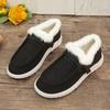 Fashion Aphixta Furry Warm Flats Shoes Women Cotton Fabric Blue Loafers Shoes Woman Flat With Student Footwear Size 43