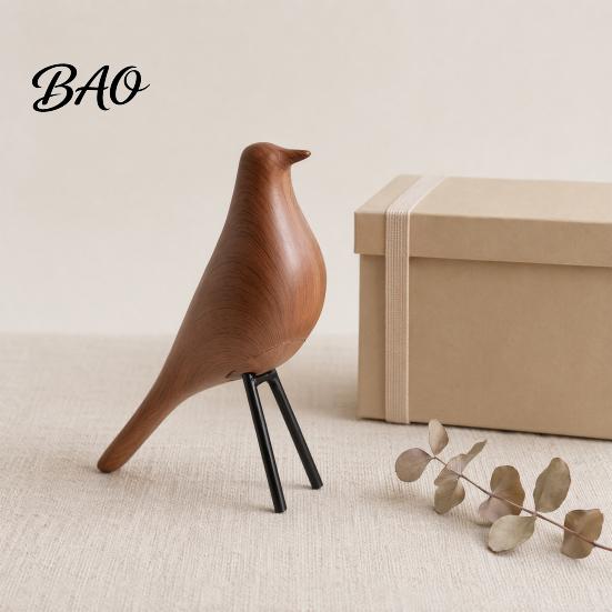 Nordic Minimalist Decor Style Bird Desktop Decor, Medieval Table Streamlined Design Statue for Home Office Bookshelf Mantelpiece Shelf Centerpiece