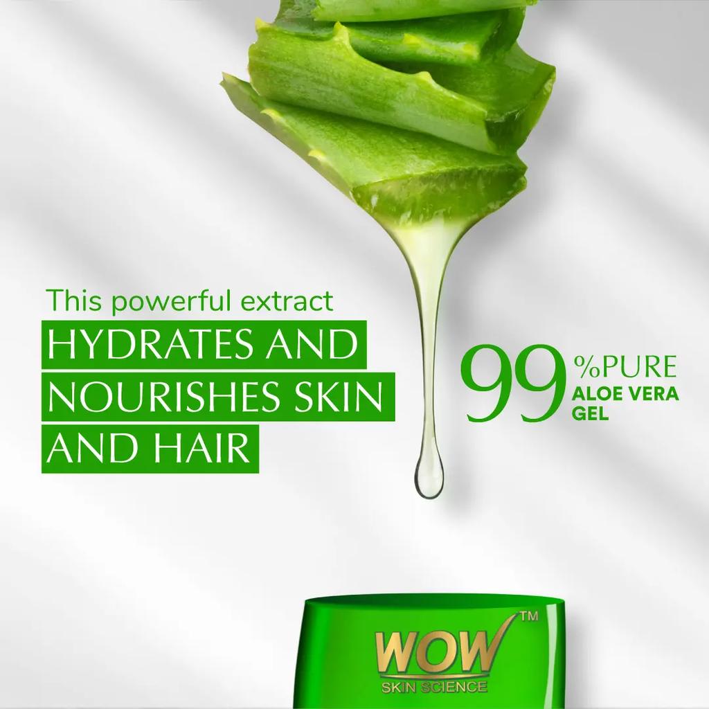 WOW Skin Science Aloe Vera Multipurpose Beauty Gel for Skin and Hair 60 Ml Daily Moisturizer