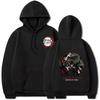 Japan Anime Demon Slayer Kamado Tanjirou Hoodies Casual Kimetsu No Yaiba Harajuku Cartoon Oversized Sweatshirts