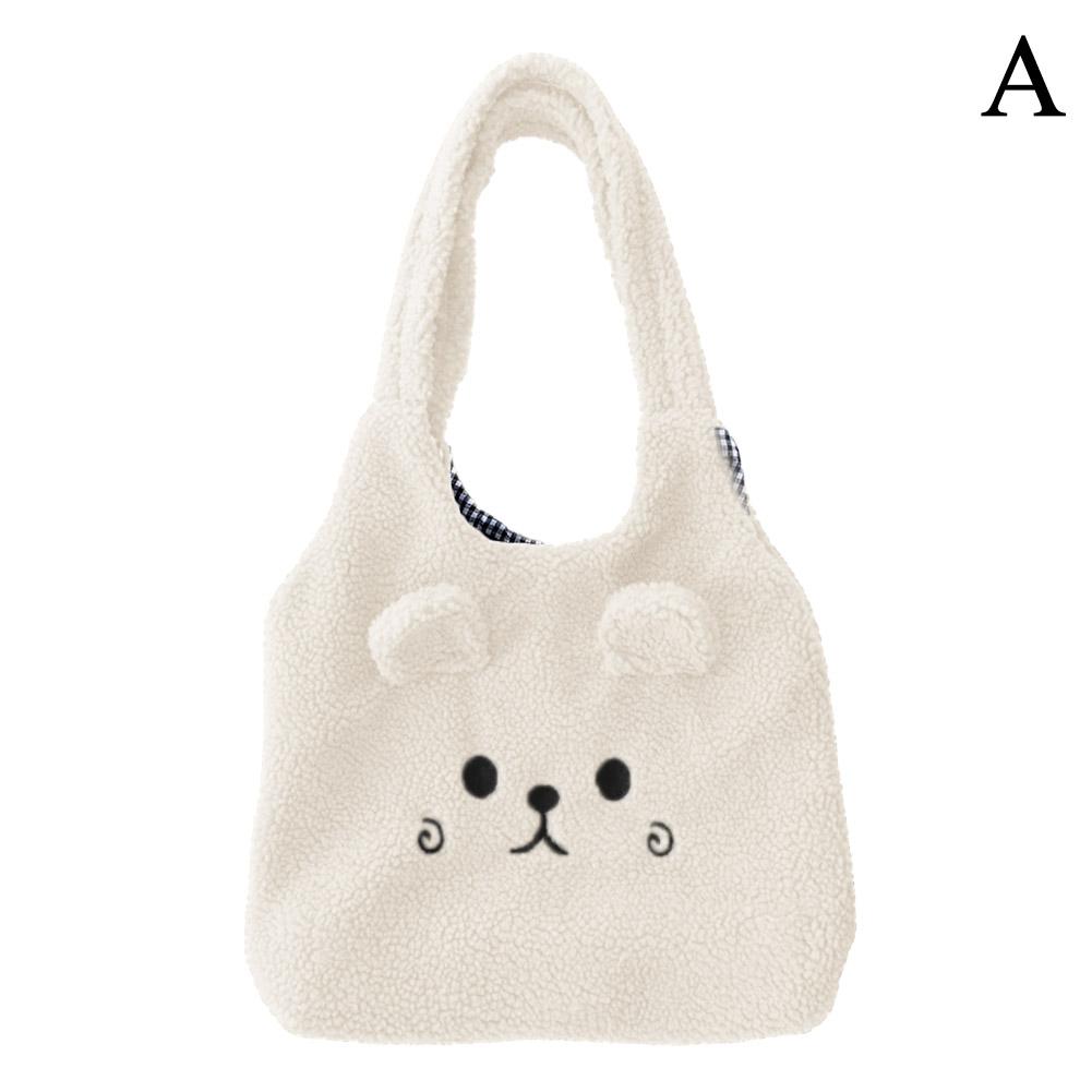 Новая зимняя мягкая плюшевая сумка-тоут для женщин с мультяшной вышивкой, имитация для женщин, пушистый Shou L2L2