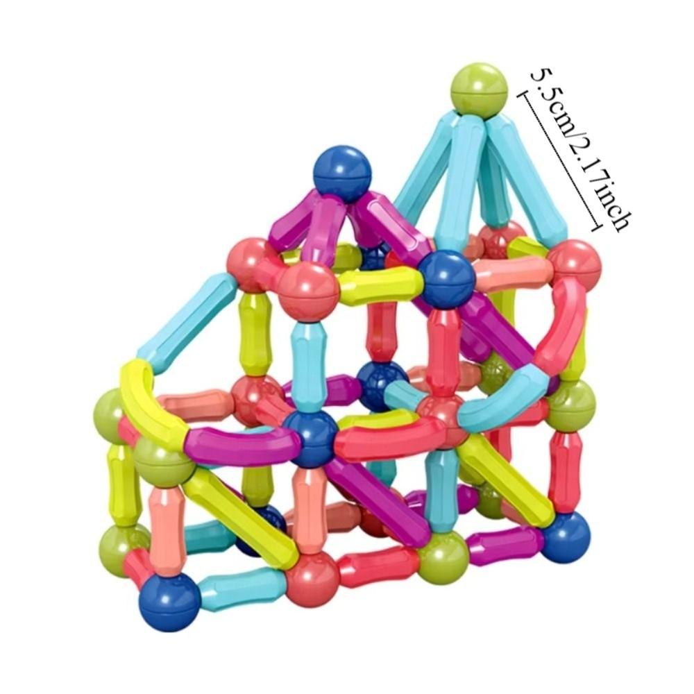 Bricks Magnetic Construction Puzzle Toy Movable Magnetic Sticks Montessori Toy Fan Love Gifts