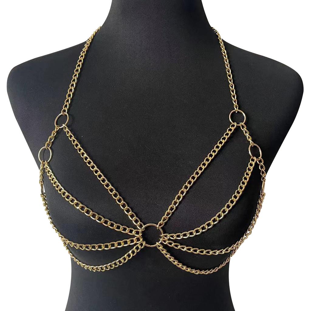 Metal Chain Bra Harness Chest Chain Beach Body Chain For Woman New Fashion Body Jewelry