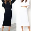 Women Sexy Solid High-Waist Long Skirt Hip Slim Straight Skirt Hip Wrap Skirts