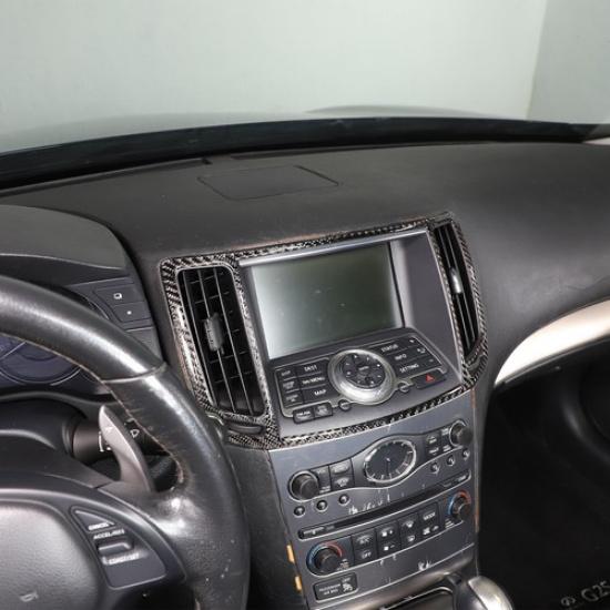 Для седана Infiniti G37 Накладка на центральный дефлектор воздуховода из углеволокна
