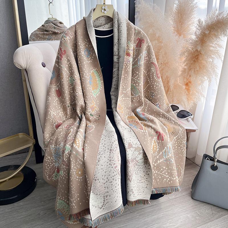 Women Winter Warm Scarf Soft Solid Color Shawl Wrap Outdoor Neck Scarves