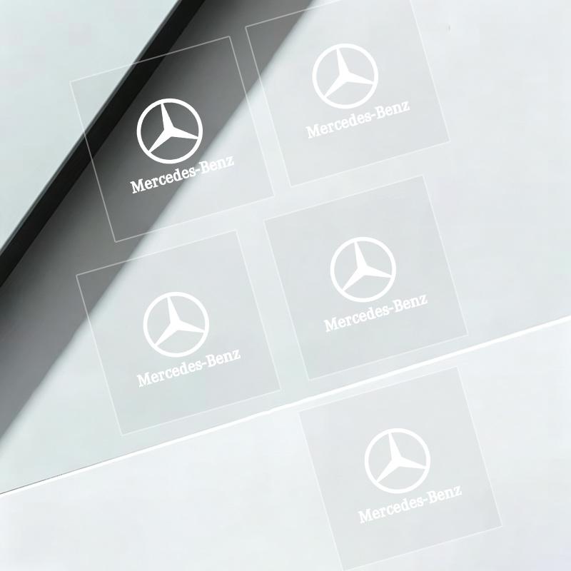 5/10pcs Car Styling Emblem Stickers Interior Decoration Decal For Mercedes Benz W203 W204 W212 C180 GLK300 CLS CLK CLA SLK C S E