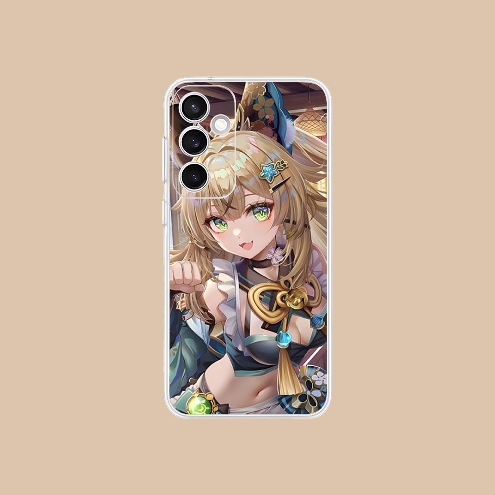 Игровой чехол GI Kirara для мобильного телефона Samsung Galaxy S25 S24 S23 S22 S21Plus FE Ultra Прозрачный Цветной Чехол Красивые Чехлы для Телефонов