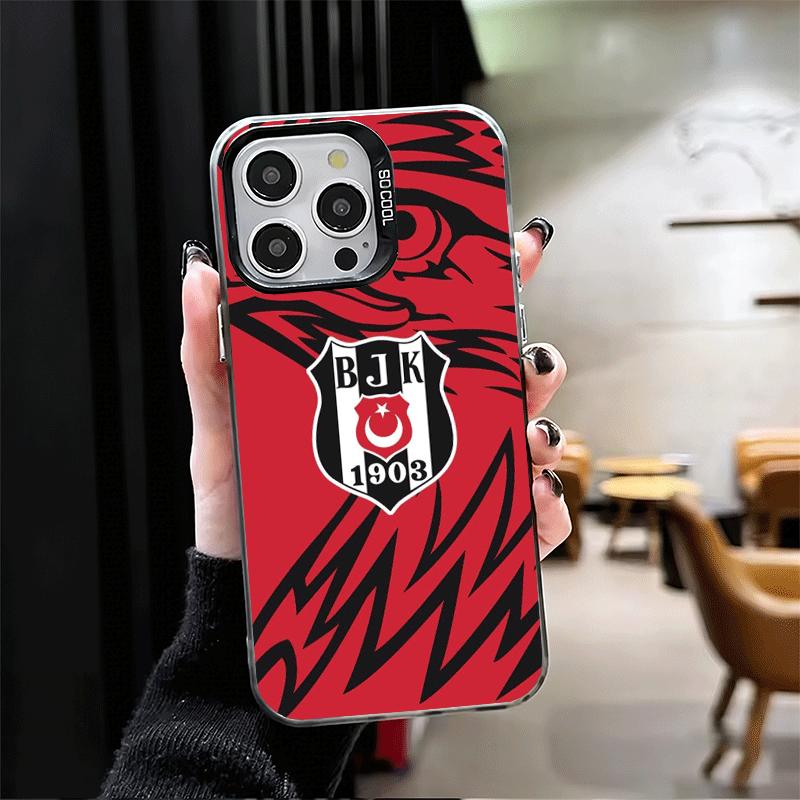 B-Бешикташ B-BJK Турция Ударопрочный чехол для телефона для iPhone 17 Air 16 16E 15 Pro Max 14 Plus 13 Mini 12 Задняя крышка Противоударный Funda